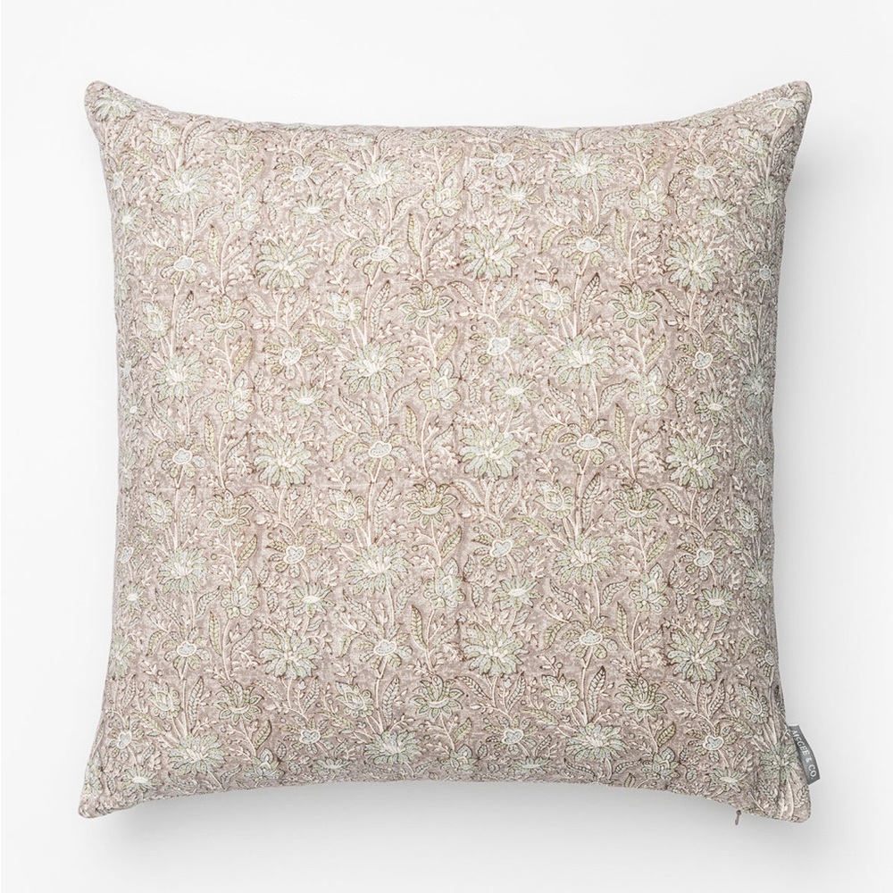 Floral Patterned Cream Pillow